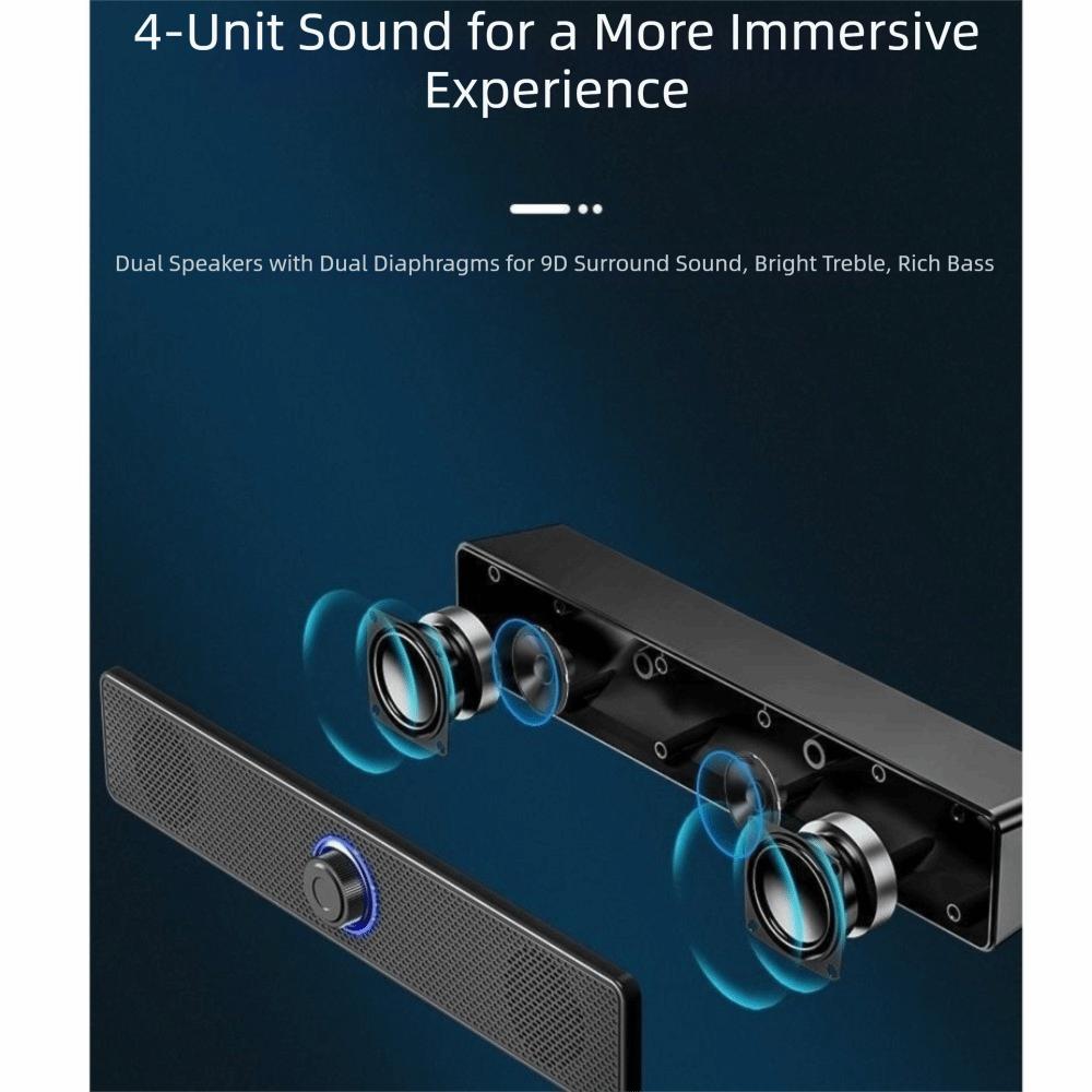 Wireless Bluetooth Speaker Wired USB Powered Soundbar Surround Audio PC Soundbar  Conference Room