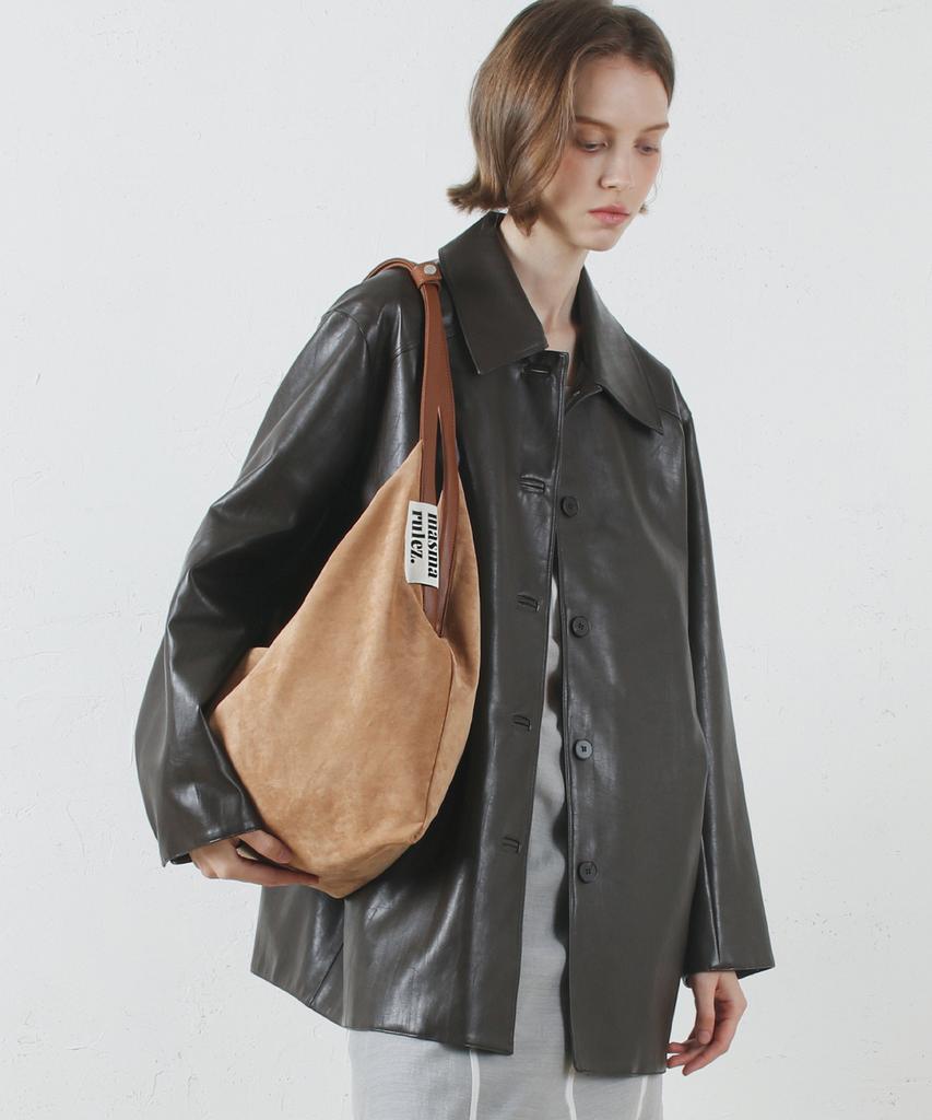 Masmarulez Wing Suede Bag _Beige