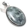Seraphinite Gemstone Handmade 925 Sterling Silver Jewelry Pendant 2.36" R6V34