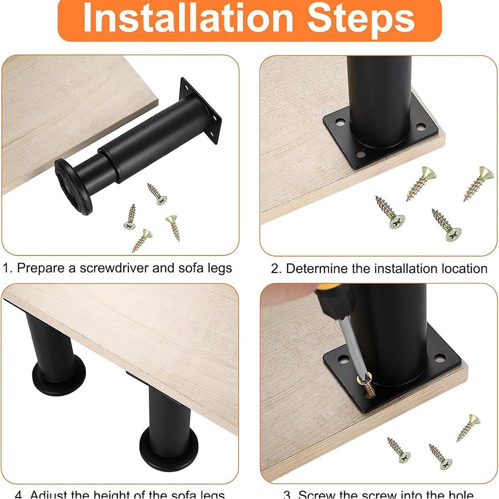Adjustable Furniture Feet - Universal - 4set For Bed/Table