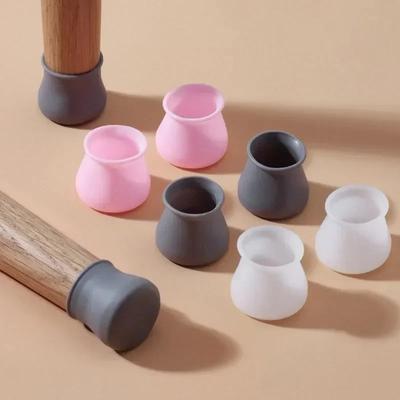 Wear-Resistant Silicone Furniture Leg Caps Non-Slip Noise-Reducing Pads for Chairs Tables Protecting Hardwood Floors From Damage