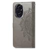 For Honor 200 Pro 5G Case Embossed Mandala Leather Phone Cover Magnetic Flip Wallet