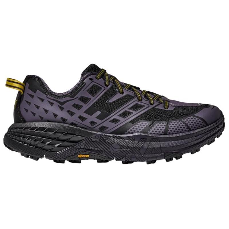HOKA ONE ONE SPEEDGOAT 2 Slip Resistant, Breathable, Supportive, And Balanced Low top Running Shoes Unisex Black Sneakers 1162710-BSQ