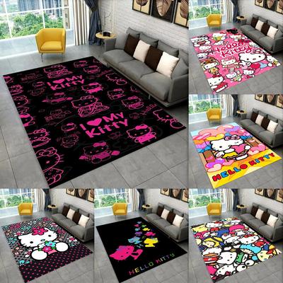 Sanrio Kreskówkowa Dziewczyna Dywan Nowy Dywanik Hello Kitty Kot do Sypialni Salonu Dekoracja Domowa Sofa Mata do Raczkowania dla Dzieci
