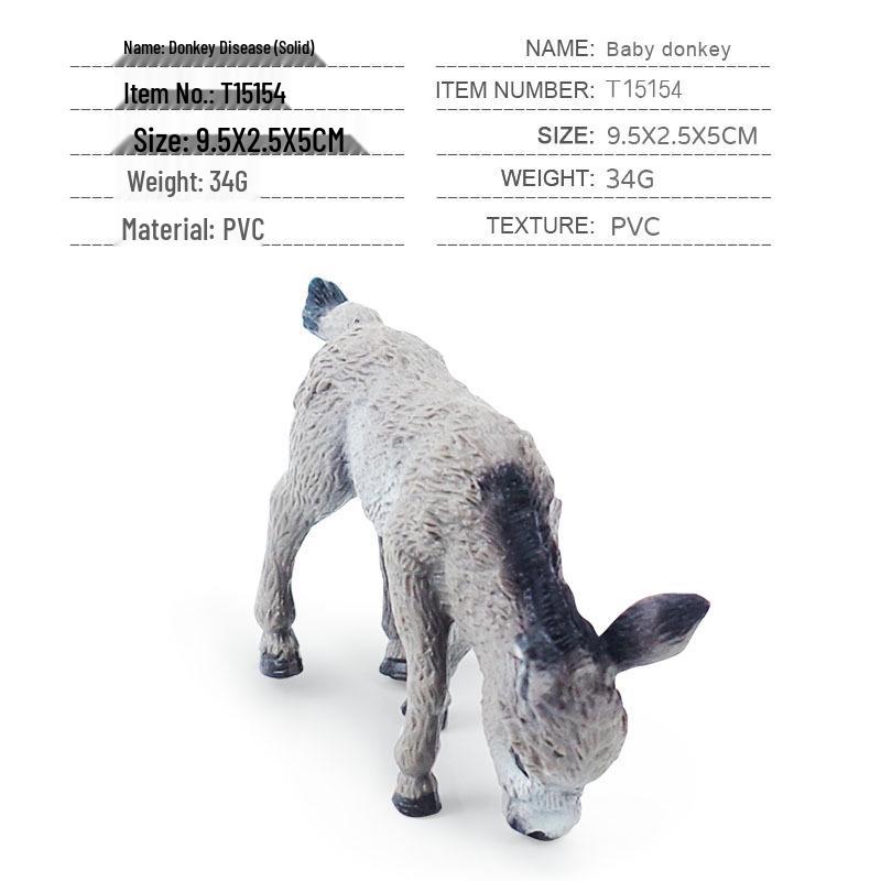 

Серая фигурка осла: Детская познавательная игрушка-модель животного