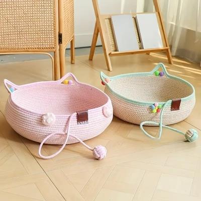 Washable Braided Cat Bed Breathable Weave Cat Nest New Cat Sleeping House for Cats and Dogs