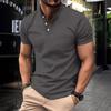 2025 Cross-border Men's Slim Fit Heavyweight Stand-up Collar Sports T-shirt