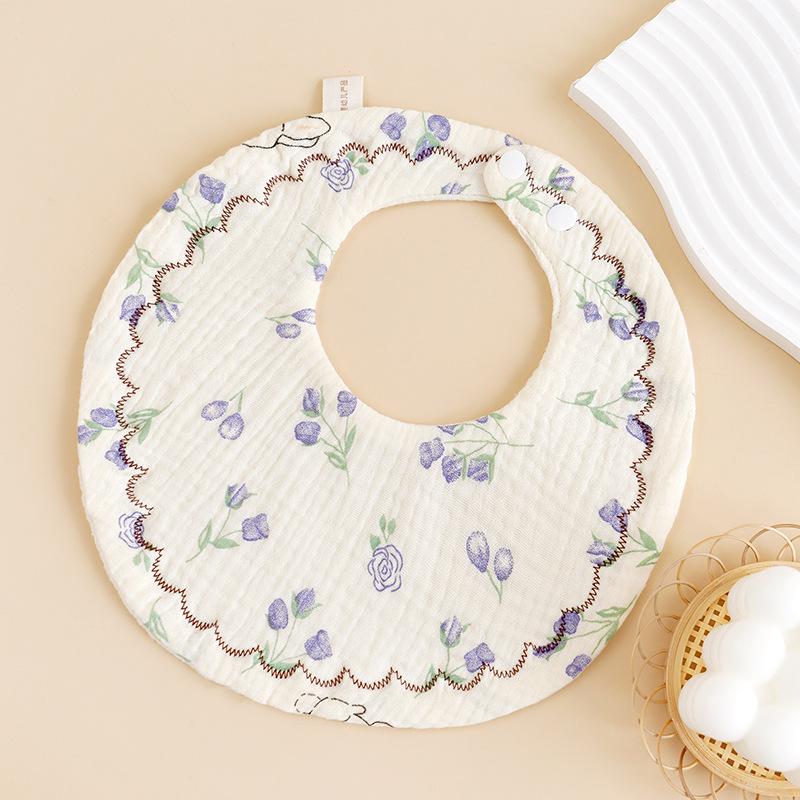 Six-Layer Baby Crinkle Cloth Bib - Soft, Absorbent & Anti-Spit-Up for Newborns