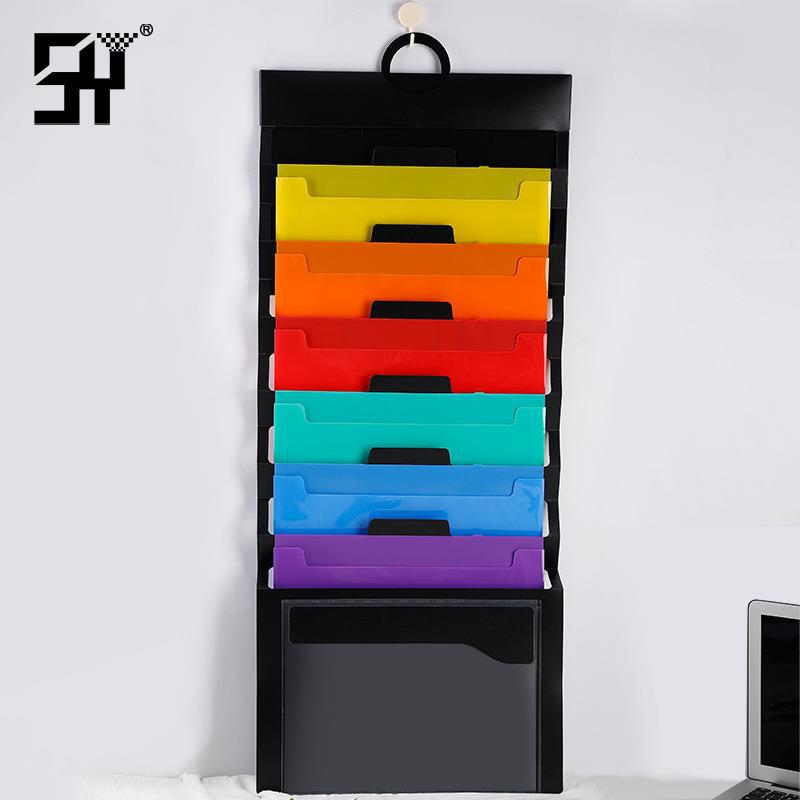Rainbow Accordion Multi-compartment Storage & Document Holder A4 Thickened 6 Compartments чёрный