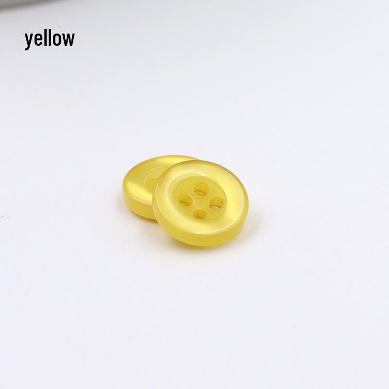 Pearlescent Solid Color Four-Hole Buttons for Shirt Cuffs and Collars