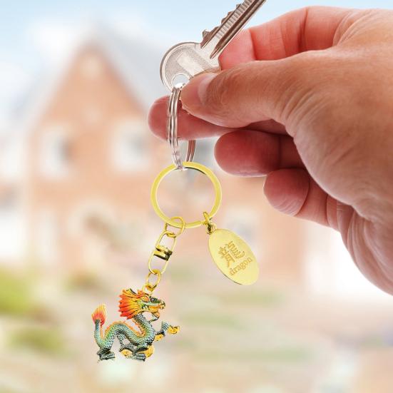 Брелок Дракон Медная Монета Декор Тыквы Нержавеющая Изысканная Весна Желаемое Удачи Сумка — фото 7