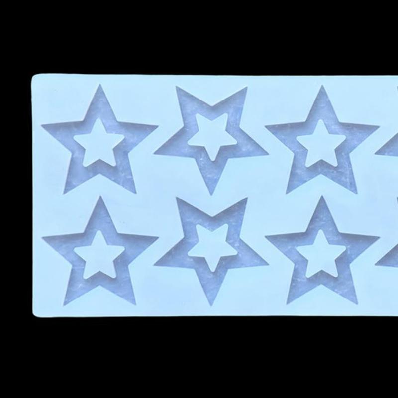 Diy Hollow Pentagram Chocolate Silicone Mold, Sugar Cake Decoration, Handmade Drip Glue Mold, Craft Gift