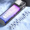 Multifuntional LED Display Fan Efficient Cooling Fan Quiet Powerful Fan 3000mAh Battery ABS Texture for Outdoor Travel
