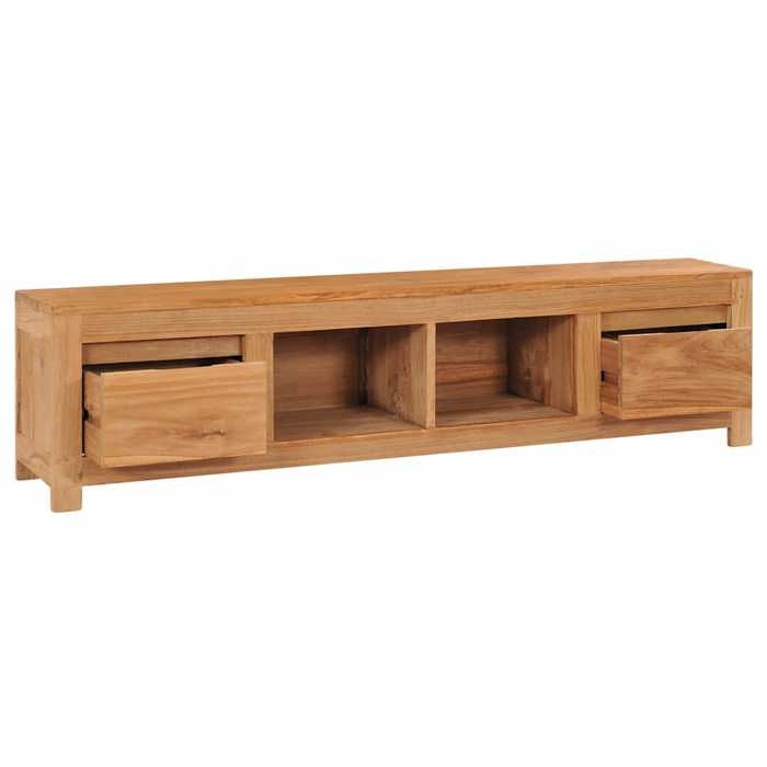 VidaXL Meuble TV 135x30x35 cm Bois de teck massif