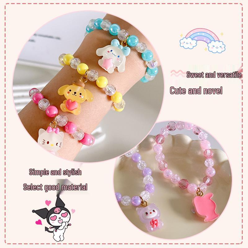 Sanrio Cartoon Gelee-Farbe Perlenarmband für Mädchen und Schülerinnen