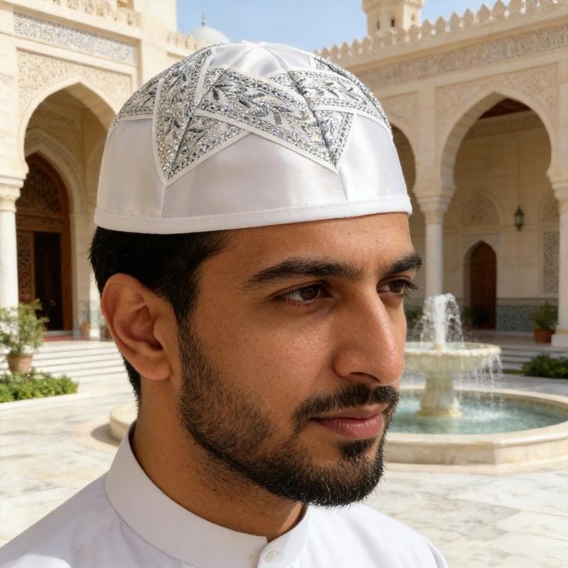 Comfortable Kippah Breathable Jewish Hat Lightweight Polyester Skullcap For Daily Religious Use