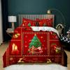 Christmas Duvet Cover Merry Christmas Stocking Comforter Xmas Gifts Bedding Set Kids Happy New Year Candy Polyester Qulit Cover