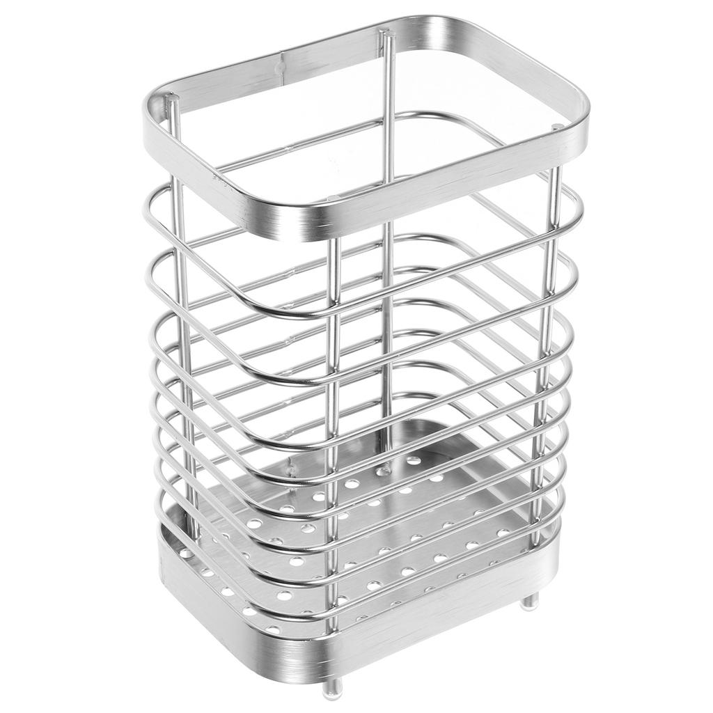 Stainless Flatware Cutlery Storage Box Utensil Holder Rack Metal Spoon Kitchen Tool