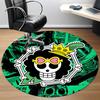 1pc One Piece Skull Office Round Area Rug, Under Office Chairs Bedroom Living Room Home Decor  a1022104