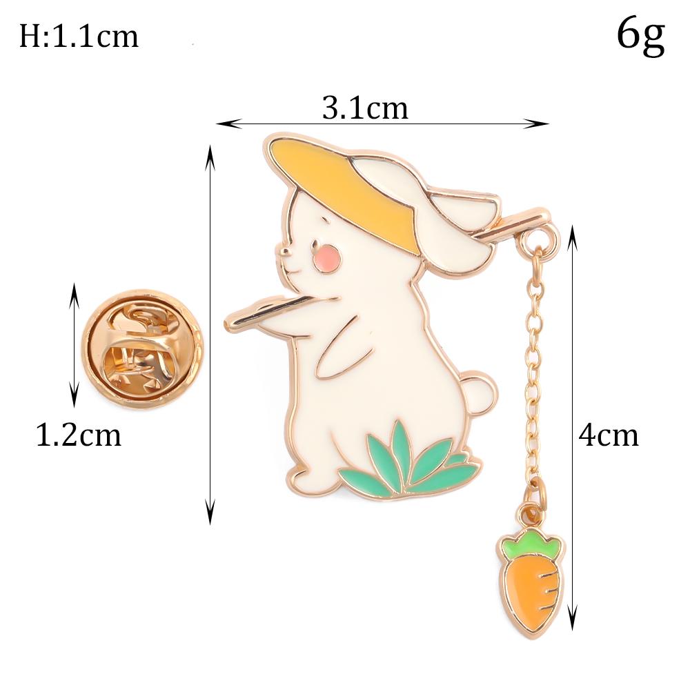

1/2 шт. Мультяшная милая брошь в виде кролика и редиса, подвеска для пенала, пряжка-значок, аксессуары для украшения сумки, для мужчин и женщин