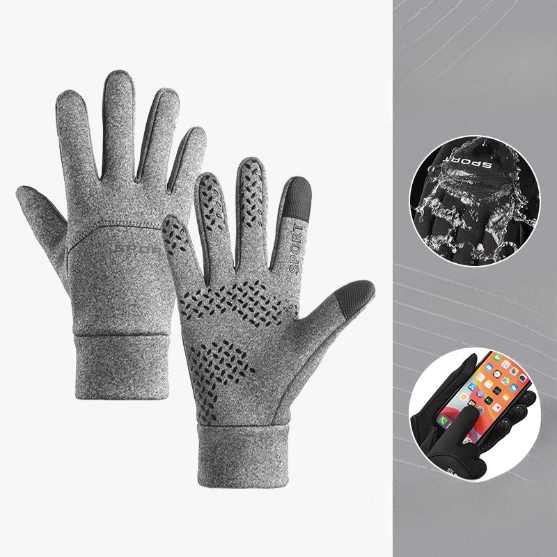 

Мужские перчатки Осенью и Зимой Сенсорный экран Уличные Теплые для Верховой езды Противоскользящие Флисовый подклад Ветрозащитные и Холодные Альпинизм XL
