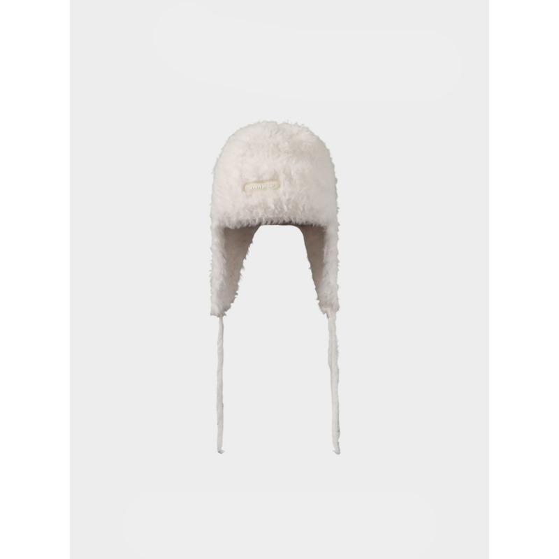 

Plush cold-proof ear protection hat women s autumn and winter versatile trendy brand warm cover cold hat shows face