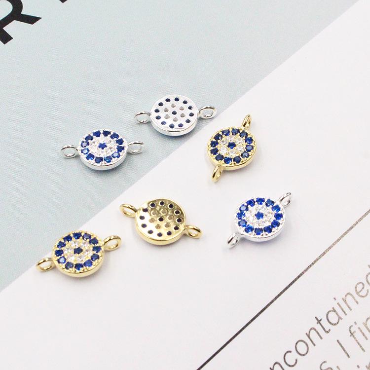 

S925 Sterling Silver Blue Eye Zircon Pendant Anklet Necklace Pure Silver