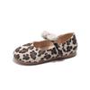 Girls Mary Janes Leopard Prints Style Fashion Princess Kids Leather Shoes with Bow-knot Sweet Chic 2025 Spring Autumn Brand New