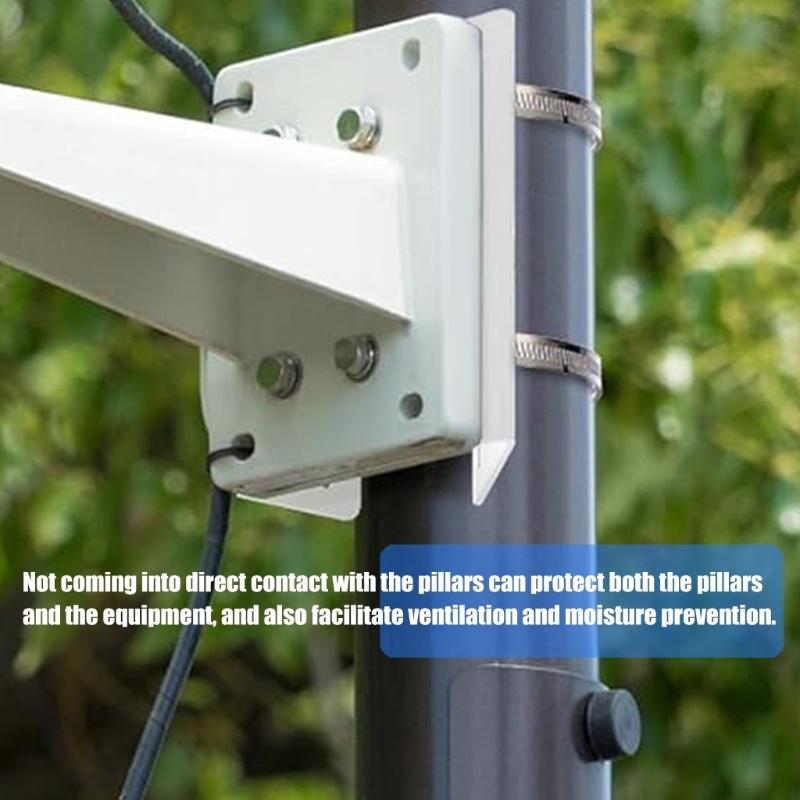 Heavy Type Iron Poles Mount Brackets Security Cameras With Adjustable Hose Clamps For Outdoor Installation