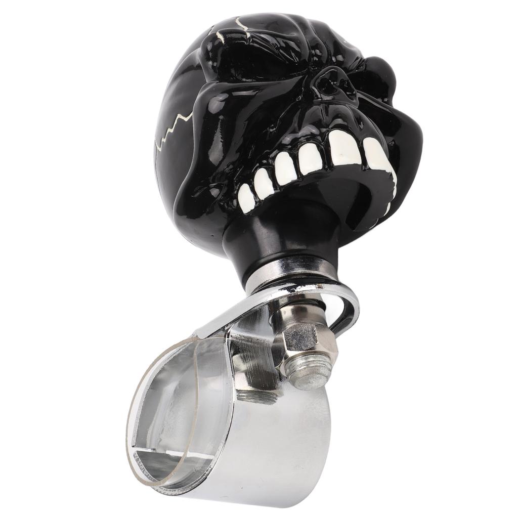 Steering Wheel Spinner Knob Skull Shape Universal Power Handle for Cars Trucks Tractors BoatsBlack