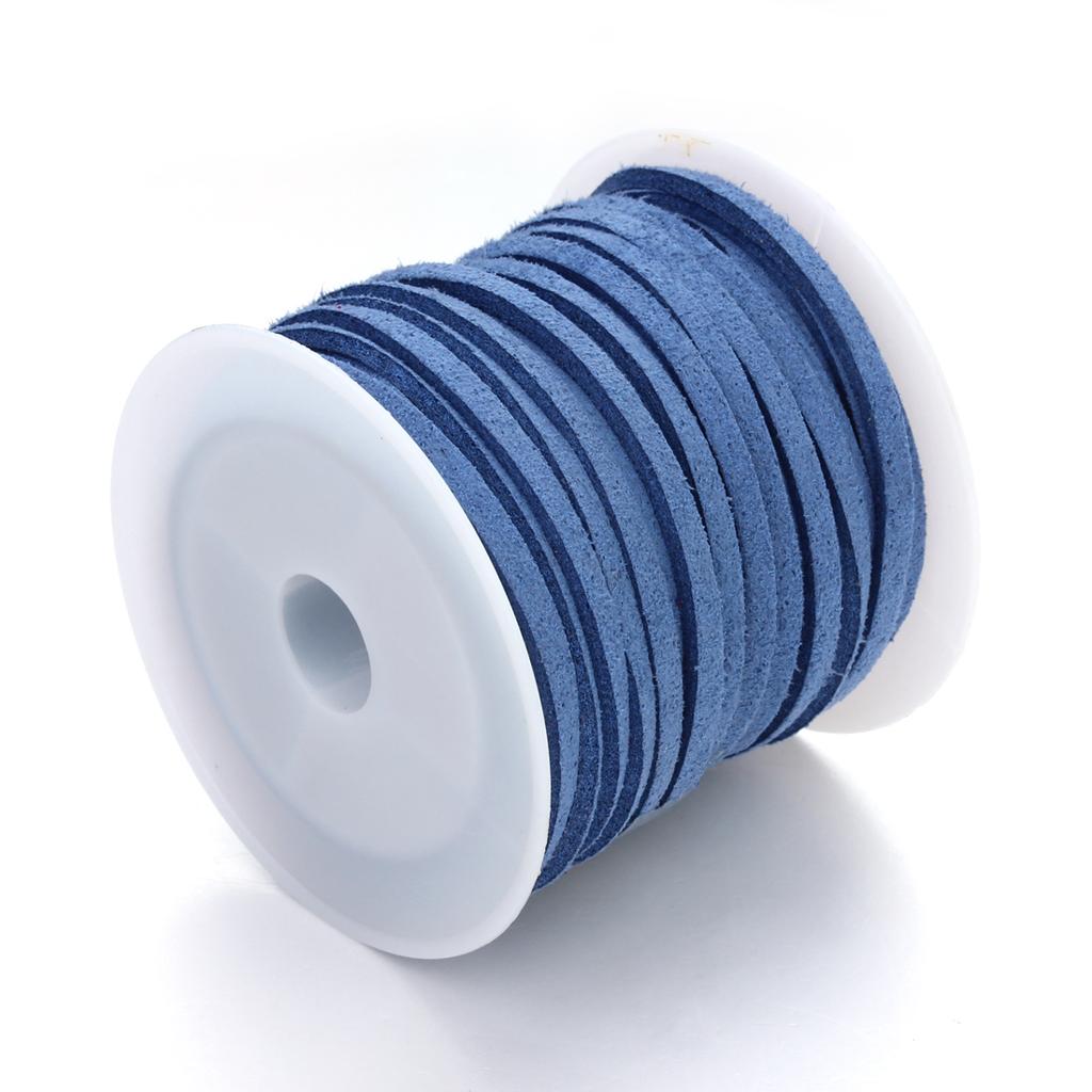 5m/roll Color 1.5mm Flat Faux Suede Braided Cord Korean Velvet Thread Leather Rope for DIY Bracelet Jewelry Making Accessories
