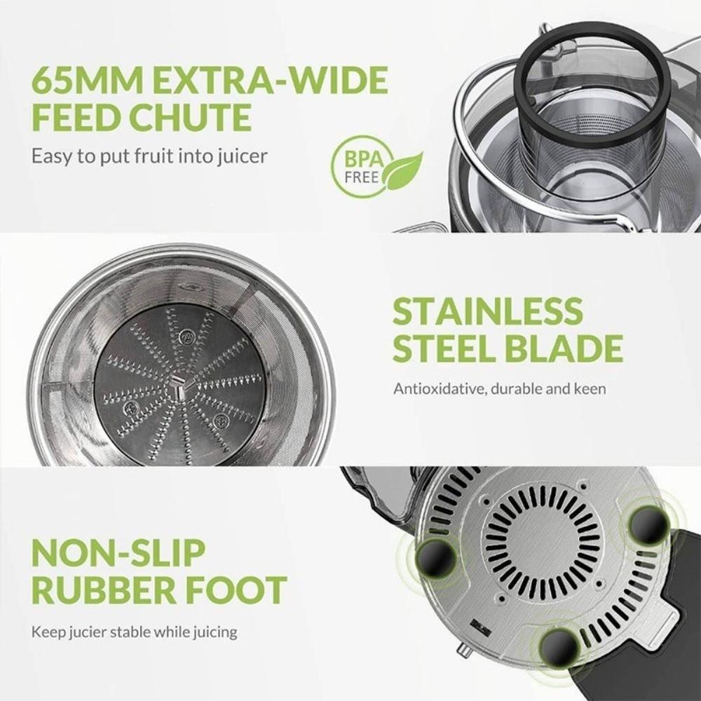 3-speeds Juicer Blender Automatic Large Caliber Juicer  Vegetable Processing