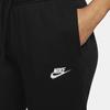Nike Damen Sportbekleidung Club Fleece Jogginghose mit mittlerer Taille Schwarz DQ5192-010