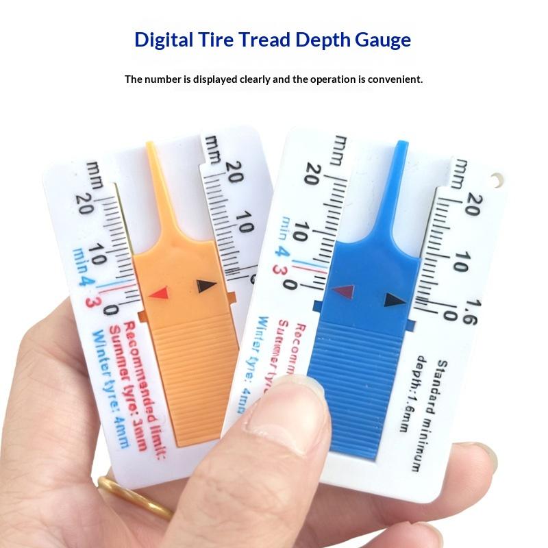 Mini Car Tire Depth Gauge 0-20mm Plastic Indicator Wheel Tread Depth Measuring Tool For Ensuring Safe Driving