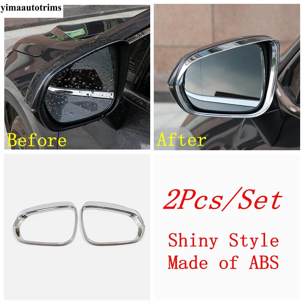 

Car Rearview Mirror Cap Shell / Rain Eyebrow Frame Cover Trim For Lexus RX450 / NX300 2016 - ABS Chrome Black Accessories Model A