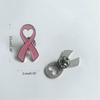 Pink Ribbon Brooch Pins Hope Ribbon Lapel Official Breast Cancers Awareness Lapel Pin for Charity Public Social Event