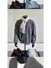 2025 Autumn/Winter Retro Casual V-Neck Men's Cardigan Sweater - Solid Color Knit Outerwear