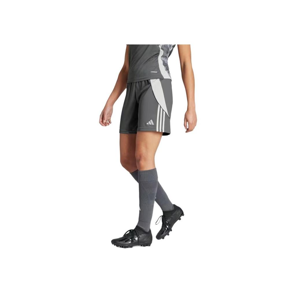 adidas Tiro 24 Logo Design Versatile Sports Shorts Football Pants Women Shorts Medium-Gray IT2405