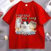 Funny Cat Meme T Shirt Unisex Unisex Y2k Clothes Graphic Tee Casual Comfortable Short Sleeve Round Neck Printed Tshirts Unisex Clothing