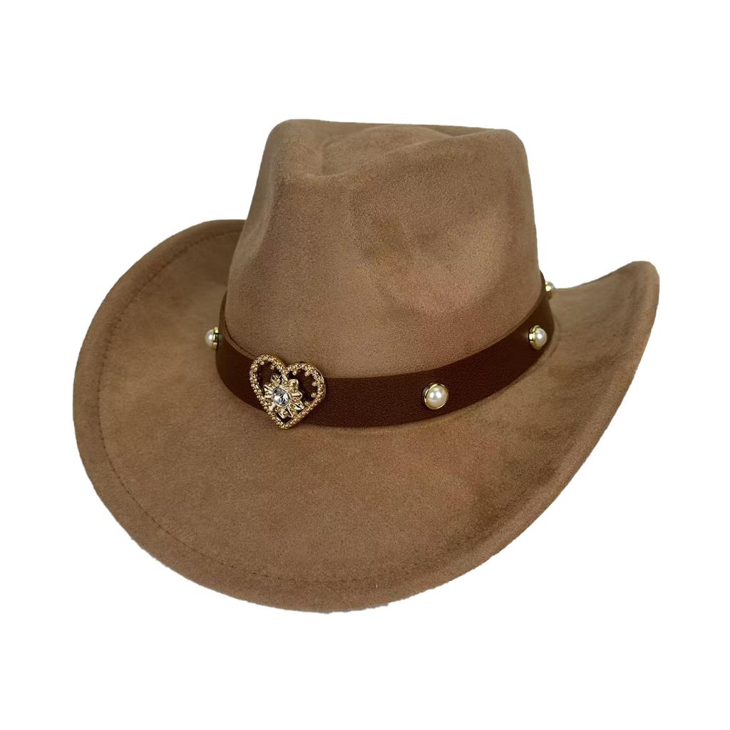 New Love Accessories Decorative Belt Western Cowboy Hat Tibetan Retro Top Hat Retro Jazz Hat Fashion Felt Hat