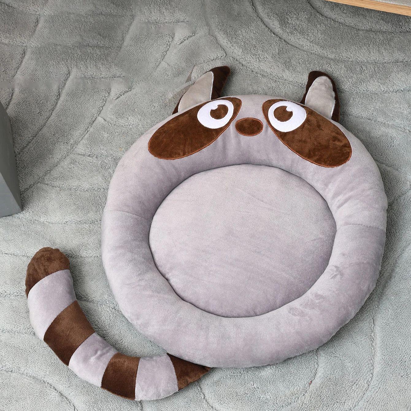 

Cat Beds for Indoor Cats,19.68 Inch Dog Bed for Small Melium Dogs, Washable-Round Pet Bed for Puppy and Kitten серый