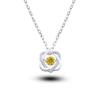0.5ct Moissanite Necklace for Women Sparkling Simulated Diamond Pendant Beating Heart S925 Silver Fine Jewelry Gift