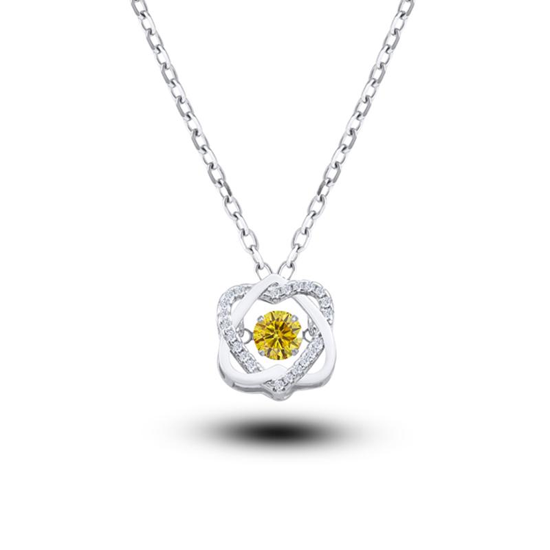 0.5ct Moissanite Necklace for Women Sparkling Simulated Diamond Pendant Beating Heart S925 Silver Fine Jewelry Gift