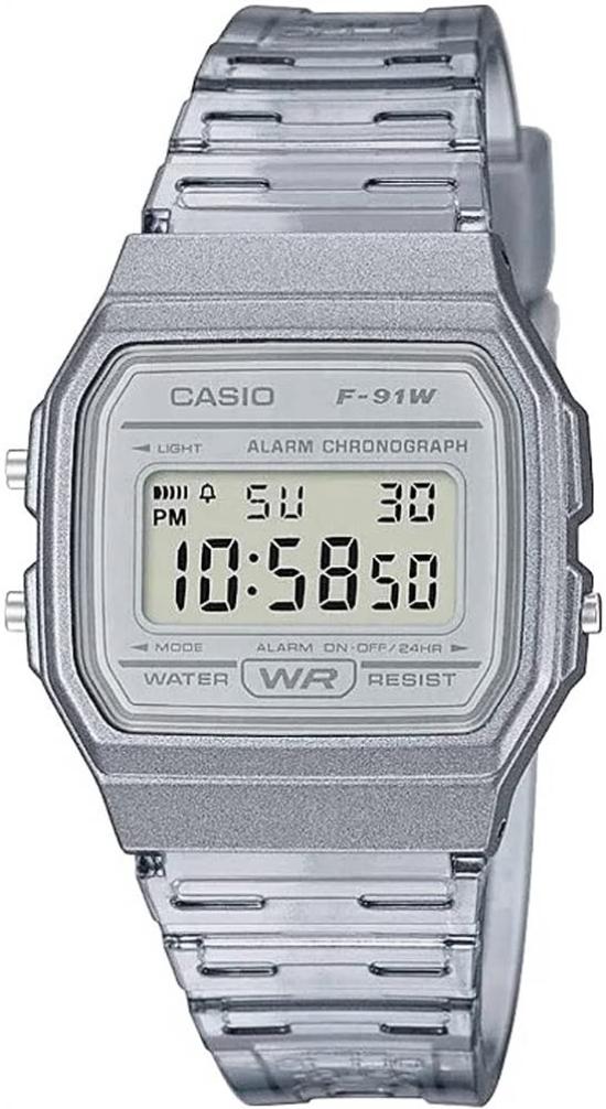 

[Casio] CASIO цифровые часы кварцевые F-91WS-8 унисекс дешевые Casio прозрачные серые [Товар]
