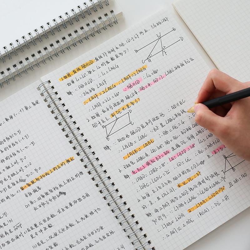 A6 Thickened Loose-leaf Coil Planner Notebook - Lined, Grid, and Blank Pages for College Students