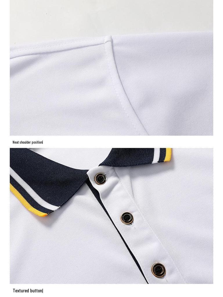 Men's Korean Style Short Sleeve Summer Polo Shirt - Solid Color Fashion Tee