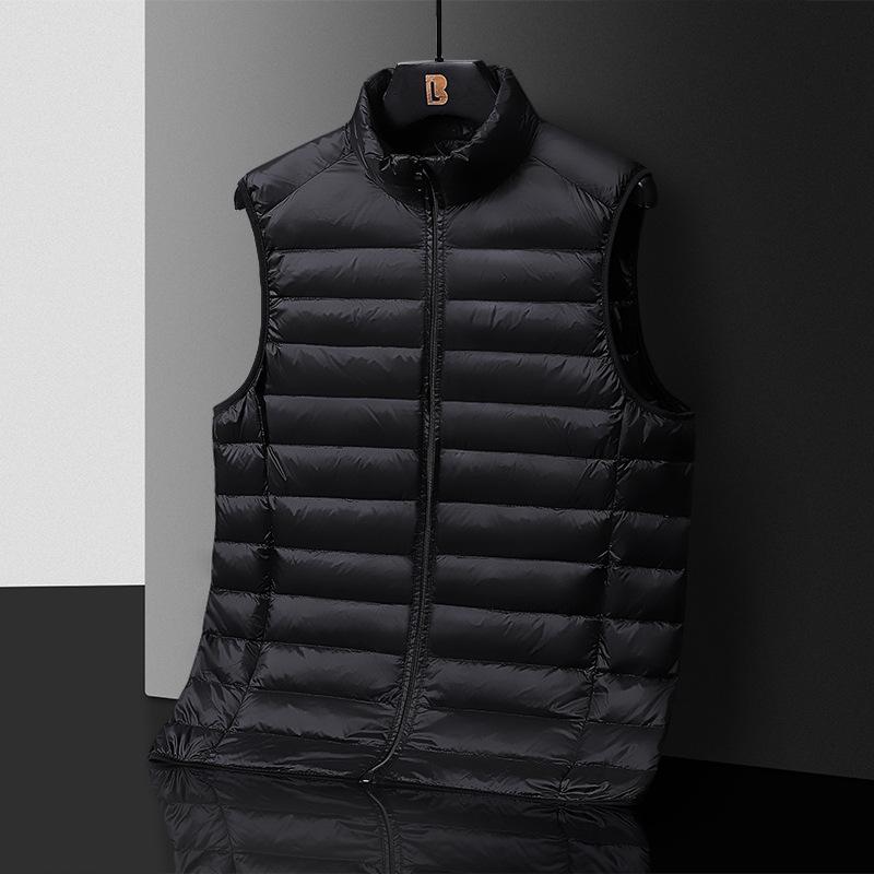 Men's Slim Fit Stand Collar Lightweight Down Vest - Autumn & Winter
