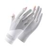 UV Protection Driving Gloves Women Lightweight Ice Silk Long Finger Anti-Slip Touchscreen Compatible Outdoor Cycling