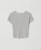 Meojiaenminggeul Arin Wholegarment Pleats Short Sleeve Knit Top (Gray)