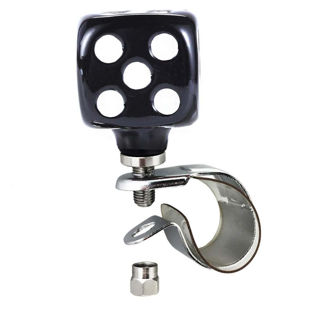 Arenbel Assist Steering Wheel, Car Steering Parts, Dice Shape, Resin, Interior Parts, Black and White